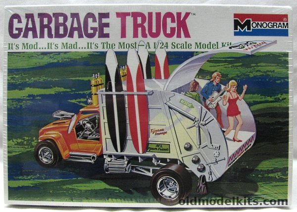 Monogram 1/24 Garbage Truck Surf Party Machine, 6739-0225 plastic model kit